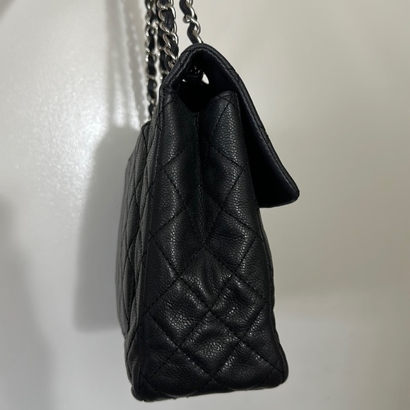 💎✨BEAUTIFUL✨💎 Chanel Quilted CC Caviar Leather Black Chain Shoulder … - Picture 5 of 17